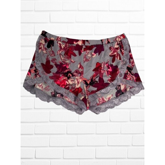 Express Other - Express Women's Size L Floral and Lace Lounge Purple Pink Red Flowers New